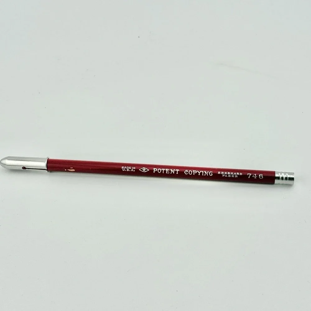 Vintage Eberhard‎ Faber Potent Copying Pencil 746 Red Hectograph NEW + Cap